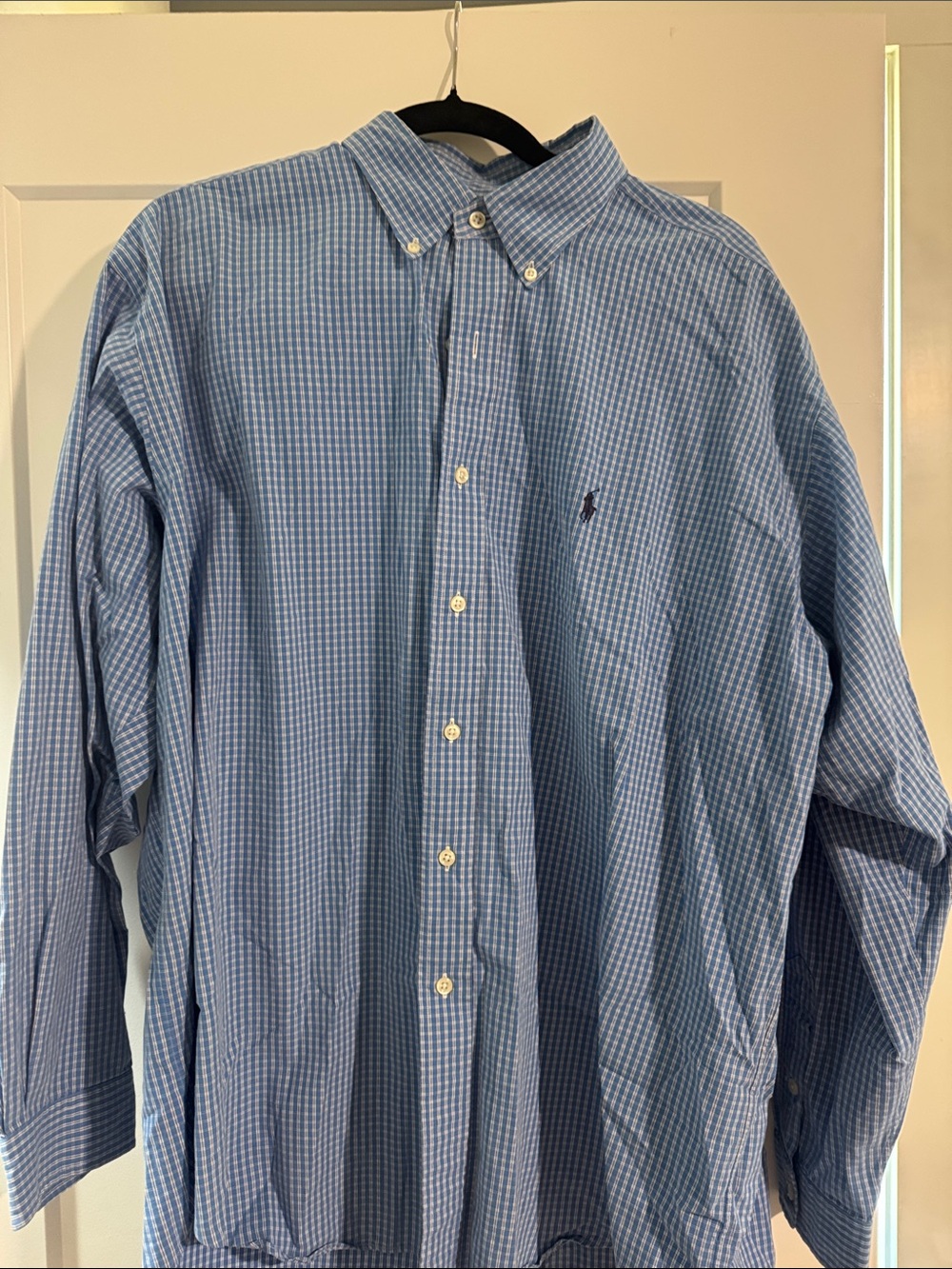 Polo by Ralph Lauren Light Blue Micro Gingham Button-Down Shirt